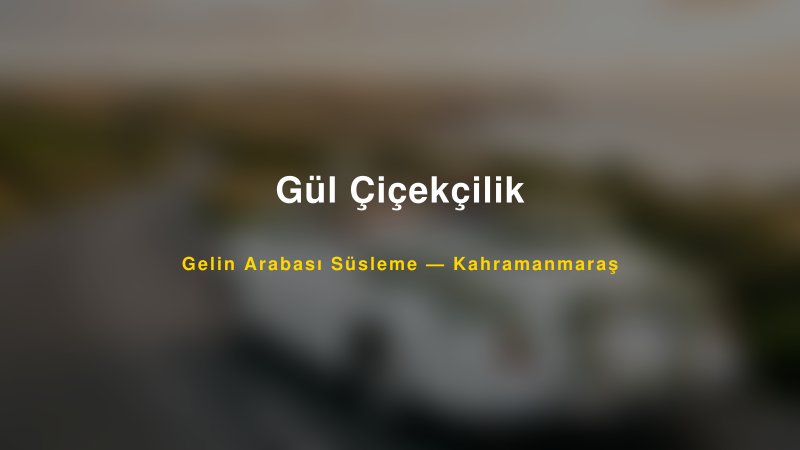 Gül Çiçekçilik ile Trend Gelin Arabası Yazıları ve Konseptleri